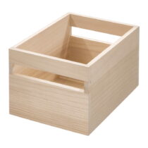 Úložný box z dreva paulownia iDesign Eco Handled, 19 x 25,4 cm (Úložné boxy)