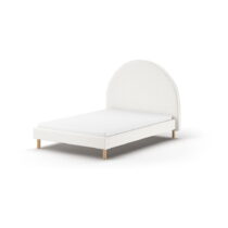 Biela čalúnená jednolôžková posteľ s roštom 140x200 cm MOON – Vipack (Detské postele)