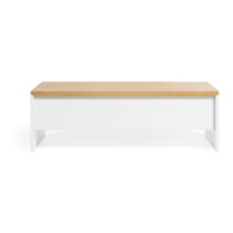 Konferenčný stolík v dekore duba v bielo–prírodnej farbe 60x110 cm Abilen – Kave Home (Konferenčné s...