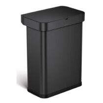 Matne čierny bezdotykový oceľový odpadkový kôš 58 l – simplehuman (Odpadkové koše)