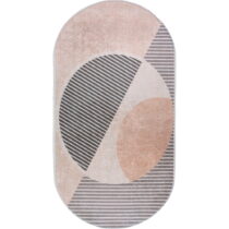 Umývateľný koberec vo svetloružovo-krémovej farbe 60x100 cm Oval – Vitaus (Koberce)