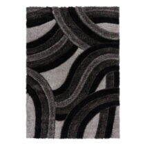 Čierno-sivý ručne tkaný koberec z recyklovaných vlákien 120x170 cm Velvet – Flair Rugs (Koberce)