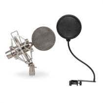 CRM15 páskový mikrofón, strieborný, 8, štúdio, XLR Auna