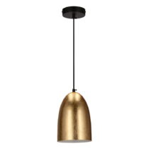 Závesné svietidlo v zlatej farbe s kovovým tienidlom ø 14 cm Icaro - Candellux Lighting (Lustre)