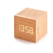 Budík z čerešňového dreva Gingko Cube Plus (Budíky)