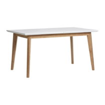 Rozkladací jedálenský stôl s bielou doskou Marckeric Libra (Jedálenské stoly)