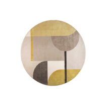 Žlto-sivý koberec Zuiver Hilton, ø 240 cm (Koberce)