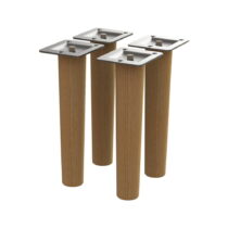 Súprava 4 náhradných nožičiek z dubového dreva Tenzo (Nožičky pod nábytok)