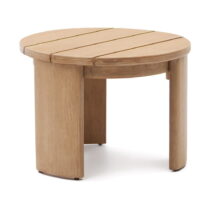 Okrúhly záhradný odkladací stolík z eukalyptového dreva ø 60 cm Xoriguer – Kave Home (Záhradné odkla...