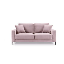 Ružová zamatová pohovka Kooko Home Harmony, 158 cm (Pohovky a gauče)