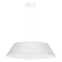 Biele závesné svietidlo so skleneným tienidlom ø 60 cm Hektor - Nice Lamps (Lustre)