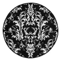 Čierno-biely prateľný okrúhly koberec vhodný pre robotické vysávače ø 80 cm Comfort – Mila Home (Kob...