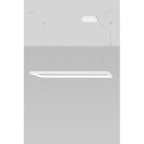 Biele LED závesné svietidlo 130x40 cm Jutila - Nice Lamps (Lustre)