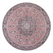 Ružový prateľný okrúhly koberec ø 180 cm Somerton - Flair Rugs (Koberce)