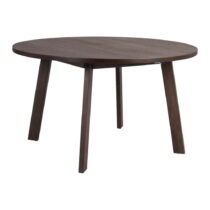 Tmavohnedý okrúhly rozkladací jedálenský stôl v dekore duba ø 130 cm Glenside – Rowico (Jedálenské s...