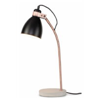 Čierno-sivá stolová lampa s kovovým tienidlom (výška 50 cm) Denver – it&#39;s about RoMi (Stolov...