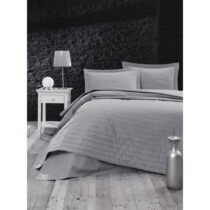 Sivý prešívaný pléd na dvojlôžko 220x240 cm Monart – Mijolnir (Prikrývky na posteľ)