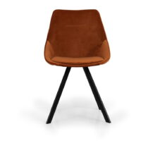 Oranžové zamatové jedálenské stoličky v súprave 2 ks Ritz – Tenzo (Jedálenské stoličky)