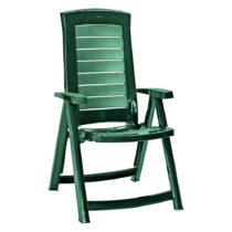 Zelená plastová záhradná stolička Aruba – Keter (Záhradné stoličky)