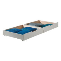 Biele zásuvky pod detskú posteľ 2 ks Pino – Vipack (Úložný priestor pod posteľ)