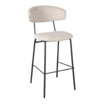 Krémové barové stoličky v súprave 2 ks 105 cm Zack – LABEL51 (Barové stoličky)