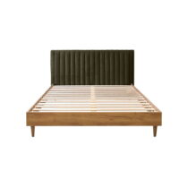 Tmavozelená/prírodná dvojlôžková posteľ s roštom 180x200 cm Oceane – Bobochic Paris (Dvojlôžkové man...