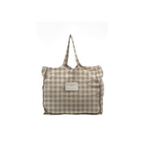 Látková taška Really Nice Things Linen Bag Grey Vichy (Nákupné tašky)