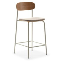 Barové stoličky v súprave 2 ks v béžovo-prírodnej farbe (výška sedadla 66 cm) Adriana – Marckeric (B...