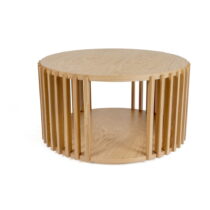 Konferenčný stolík z dubového dreva Woodman Drum, ø 83 cm (Konferenčné stolíky)