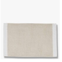 Bielo-béžová textilná kúpeľňová predložka 50x80 cm Grid – Mette Ditmer Denmark (Predložky)