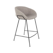 Sada 2 sivých barových stoličiek Zuiver Feston, výška sedu 65 cm (Barové stoličky)