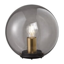 Čierna stolová lampa so skleneným tienidlom Dini – Fischer & Honsel (Stolové lampy)