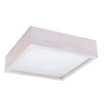 Biele stropné svietidlo so skleneným tienidlom 30.5x30.5 cm Busha - Nice Lamps (Stropné svietidlá a ...