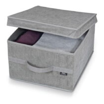 Sivý úložný box Domopak Stone Large, 50 x 38 cm (Úložné boxy)