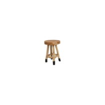 Stolička z teakového dreva White Label Harry (Šamlíky a stoličky)