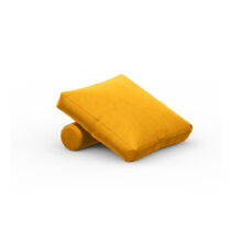 Žltý zamatový vankúš k modulárnej pohovke Rome Velvet - Cosmopolitan Design (Všetky diely modulárnyc...