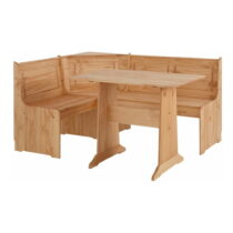 Set rohovej lavice a jedálenského stola z masívneho borovicového dreva Støraa Samantha (Lavice)