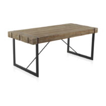 Jedálenský stôl s kovovými nohami Geese Robust, 200 x 90 cm (Jedálenské stoly)