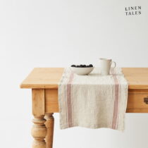 Ľanový behúň na stôl 40x200 cm Beige Stripe Vintage – Linen Tales (Behúne na stôl)