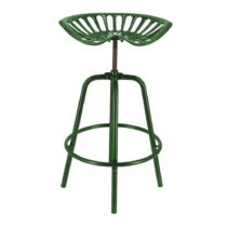 Zelená kovová záhradná barová stolička Traktor – Esschert Design (Záhradná barová stolička)