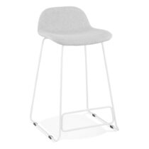 Svetlosivá barová stolička s bielymi nohami Kokoon Vancouver Mini, výška sedu 66 cm (Barové stoličky...