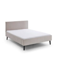 Béžová čalúnená dvojlôžková posteľ 140x200 cm Leira – Meise Möbel (Dvojlôžkové manželské postele)