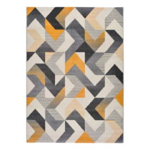 Oranžovo-sivý koberec Universal Gladys Abstract, 60 x 120 cm (Koberce)