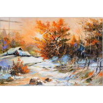 Sklenený obraz 100x70 cm Winter - Wallity (Obrazy)