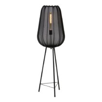 Čierna stojacia lampa (výška 132 cm) Plumeria - Light & Living (Stojacie lampy)