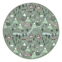 Zelený detský koberec ø 120 cm Comfort – Mila Home (Detské koberce)