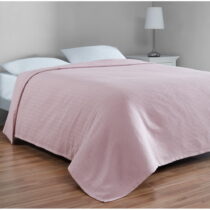 Ružový bavlnený pléd na dvojlôžko 200x230 cm Serenity – Mijolnir (Prikrývky na posteľ)