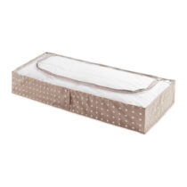 Malý béžový úložný box Compactor Dots, 46 x 107 cm (Úložné boxy pod posteľ)