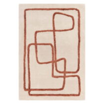 Ručne tkaný vlnený koberec v tehlovej a krémovej farbe 120x170 cm Matrix – Asiatic Carpets (Koberce)