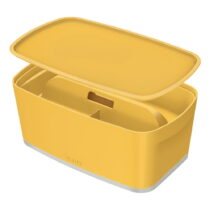 Žltý úložný box s vekom MyBox – Leitz (Úložné boxy)